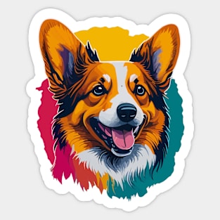 Corgi Portrait Sticker